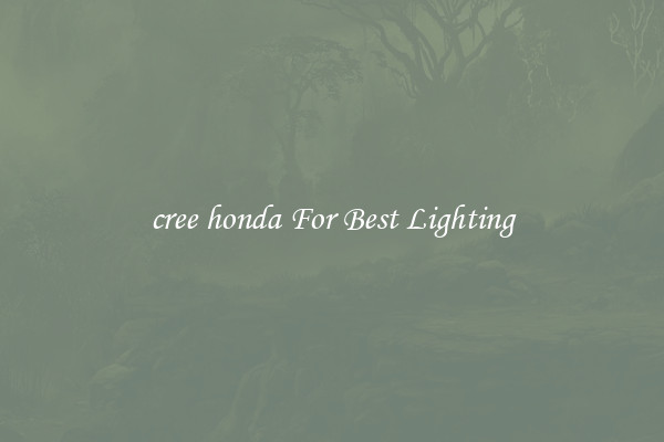 cree honda For Best Lighting