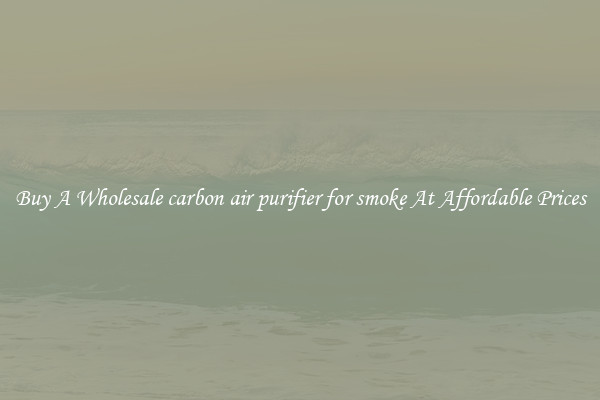 Buy A Wholesale carbon air purifier for smoke At Affordable Prices