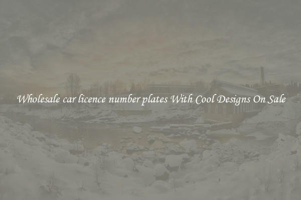 Wholesale car licence number plates With Cool Designs On Sale