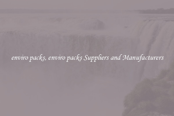 enviro packs, enviro packs Suppliers and Manufacturers