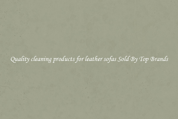 Quality cleaning products for leather sofas Sold By Top Brands