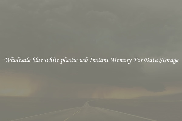 Wholesale blue white plastic usb Instant Memory For Data Storage