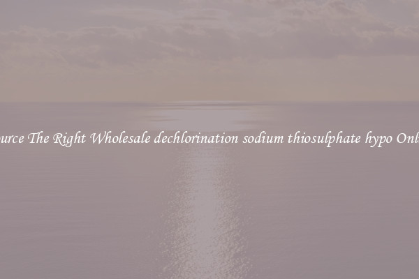 Source The Right Wholesale dechlorination sodium thiosulphate hypo Online