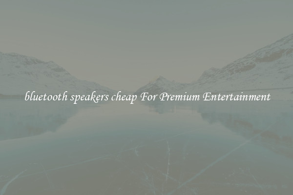 bluetooth speakers cheap For Premium Entertainment