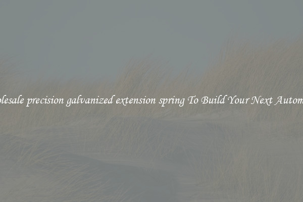 Wholesale precision galvanized extension spring To Build Your Next Automaton
