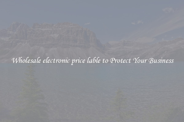 Wholesale electronic price lable to Protect Your Business