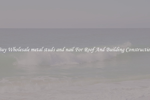 Buy Wholesale metal studs and nail For Roof And Building Construction