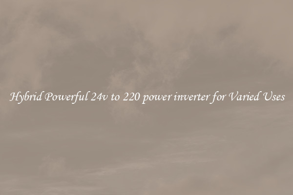 Hybrid Powerful 24v to 220 power inverter for Varied Uses