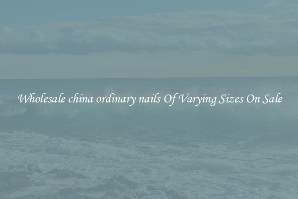 Wholesale china ordinary nails Of Varying Sizes On Sale
